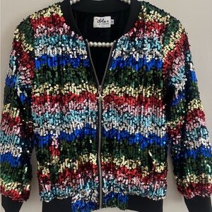 Lola and The Boys Sequin Bomber Jacket--- SWIFTIE